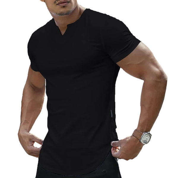 Mens Short Sleeve Solid Color Top