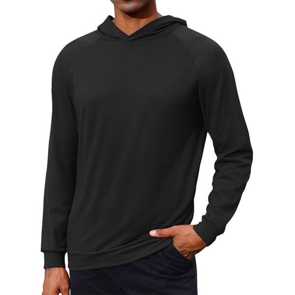 Mens Long Sleeve Solid Color Hoodies