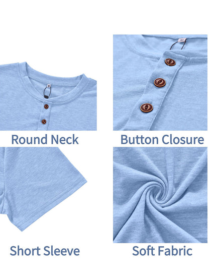 Mens Short Sleeve Henley Shirts