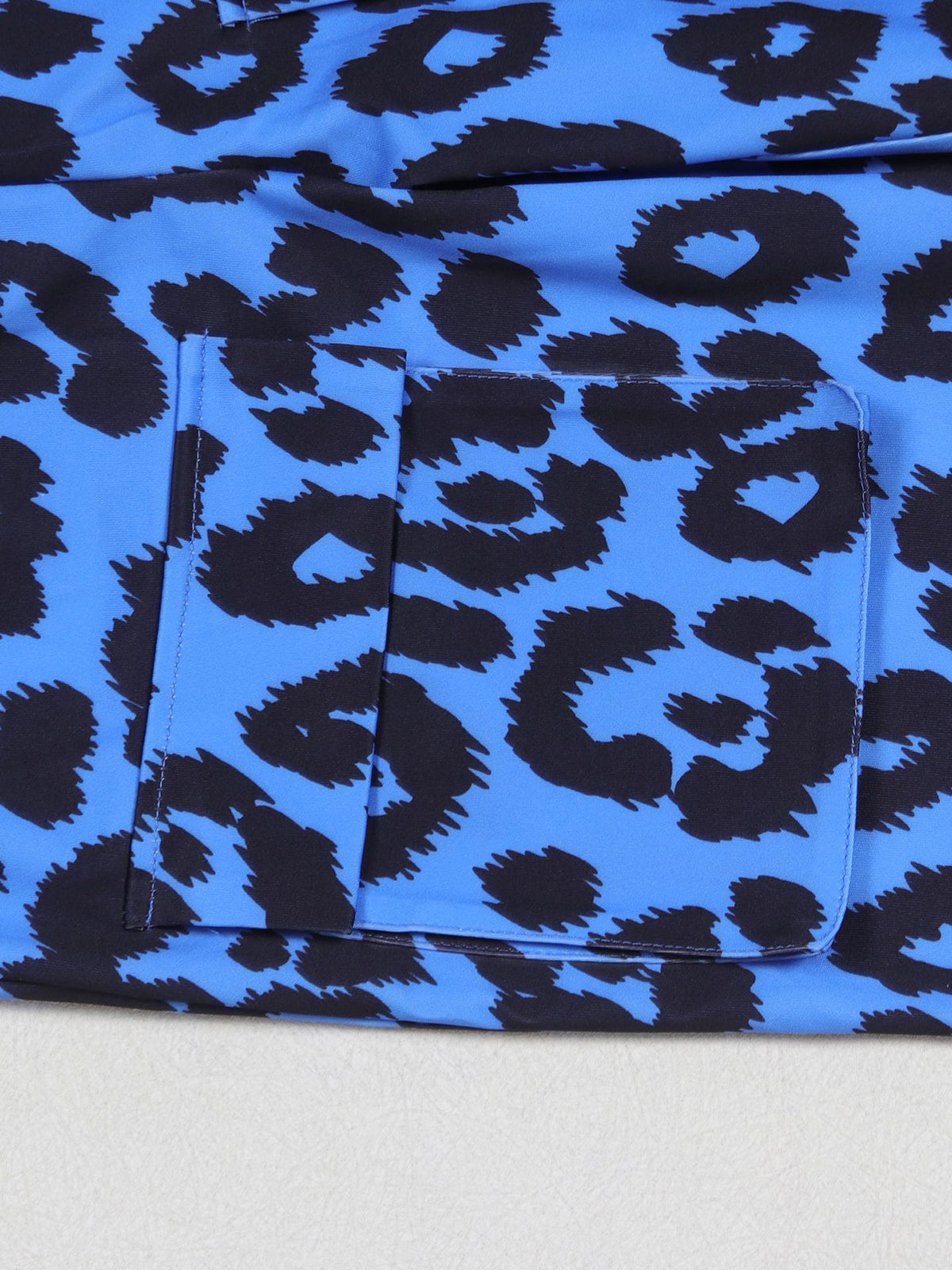 Two Pieces Print Lace-Up Cargo Pants Set