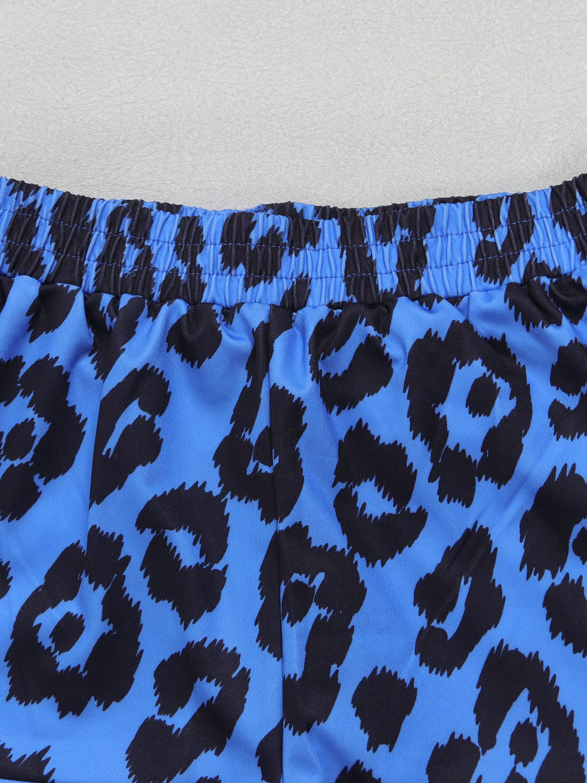 Two Pieces Print Lace-Up Cargo Pants Set