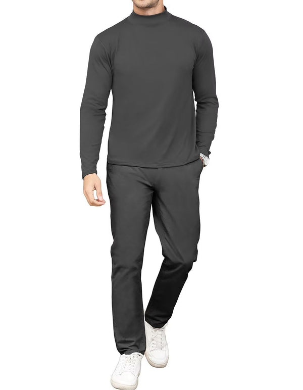 Mens Two Piece Turtleneck Sweatershirt Sweatpants