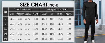 Mens Two Piece Long Sleeve Jogging Sets