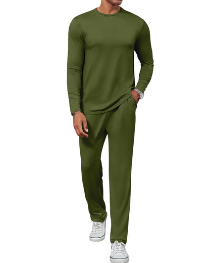 Mens Two Piece Long Sleeve Jogging Sets