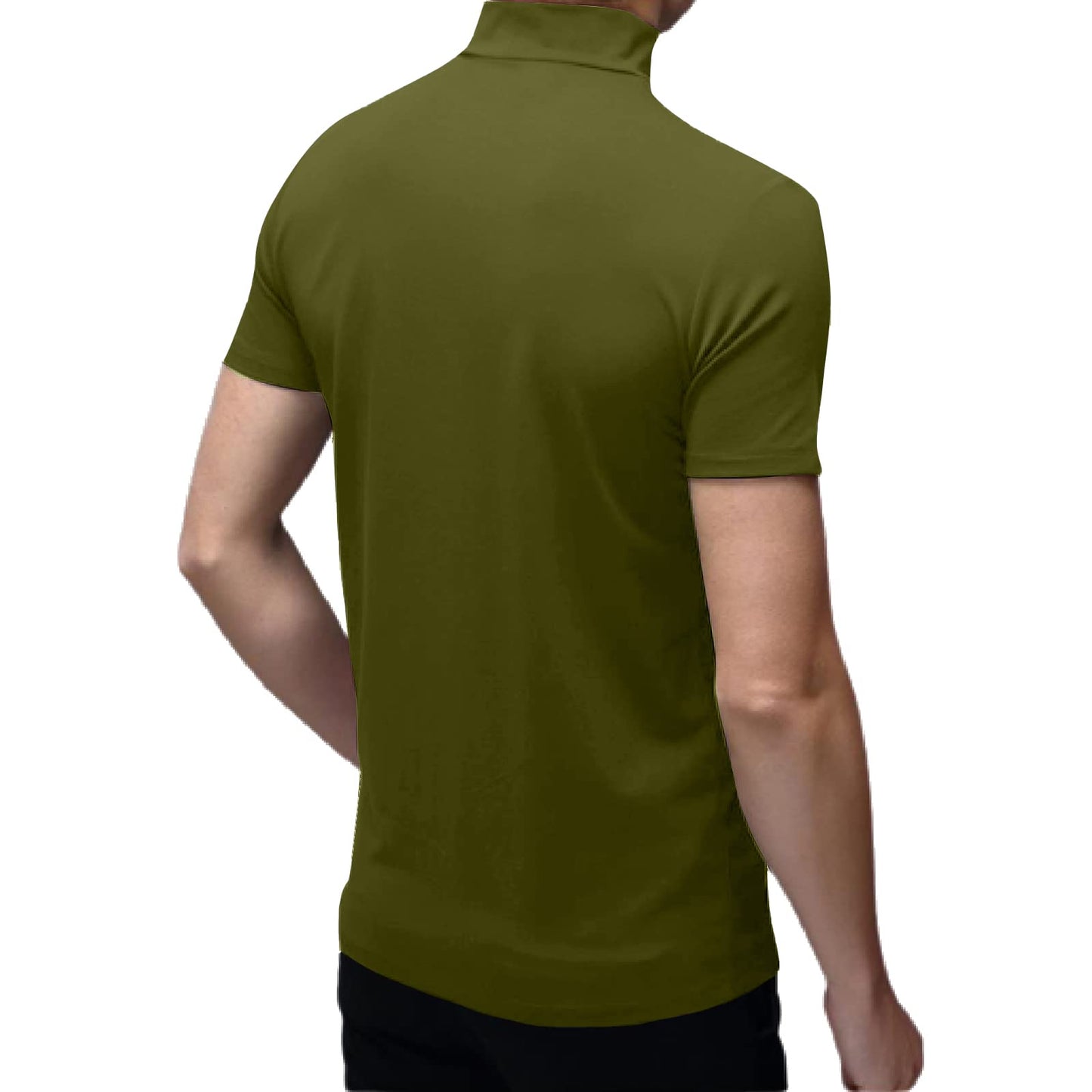 Mens Short Sleeve Turtleneck Tops