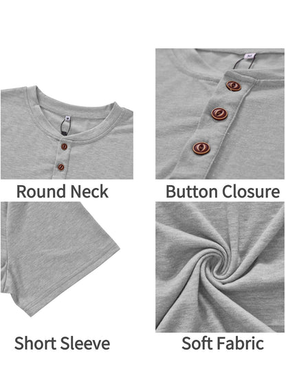 Mens Short Sleeve Henley Shirts