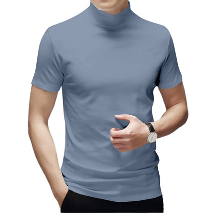 Mens Short Sleeve Turtleneck Tops