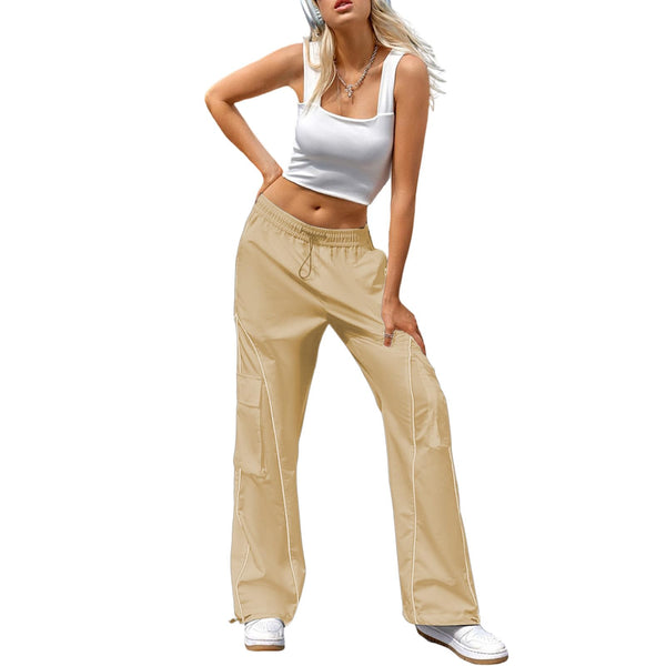 Drawstring Loose Wide Leg Pants