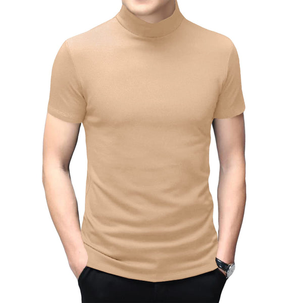 Mens Short Sleeve Turtleneck Tops