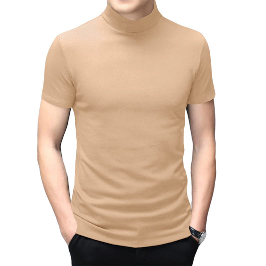 Mens Short Sleeve Turtleneck Tops