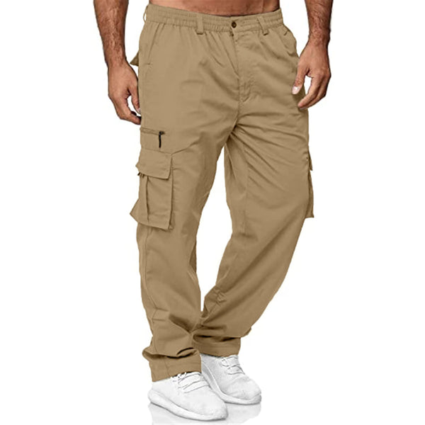 Pantalones cargo con múltiples bolsillos para hombre