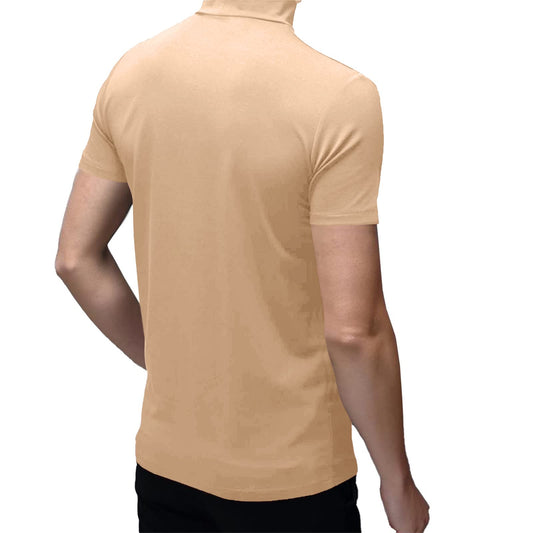 Mens Short Sleeve Turtleneck Tops