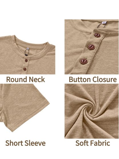 Mens Short Sleeve Henley Shirts