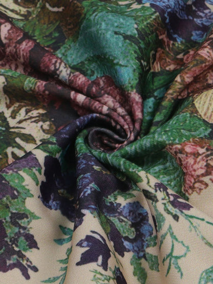 Two Pieces Print Lace-Up Cargo Pants Set