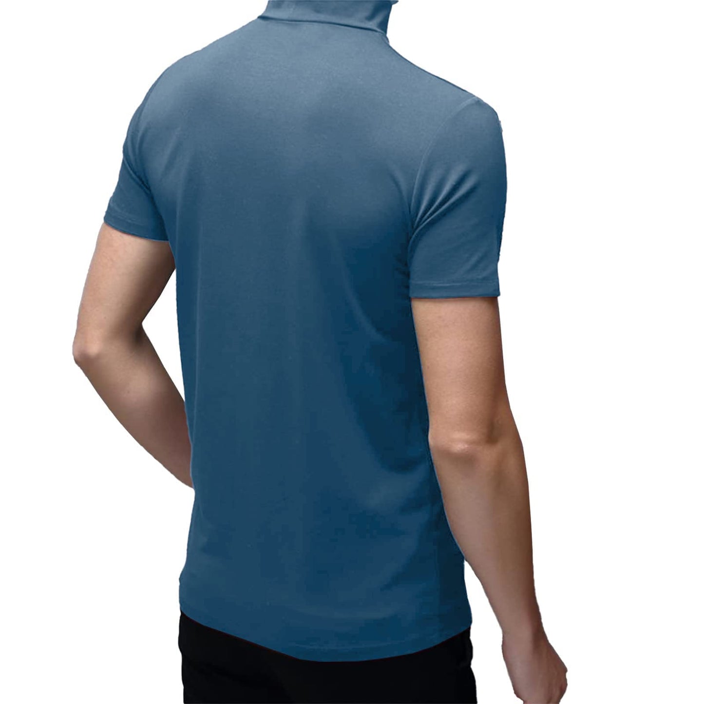 Mens Short Sleeve Turtleneck Tops