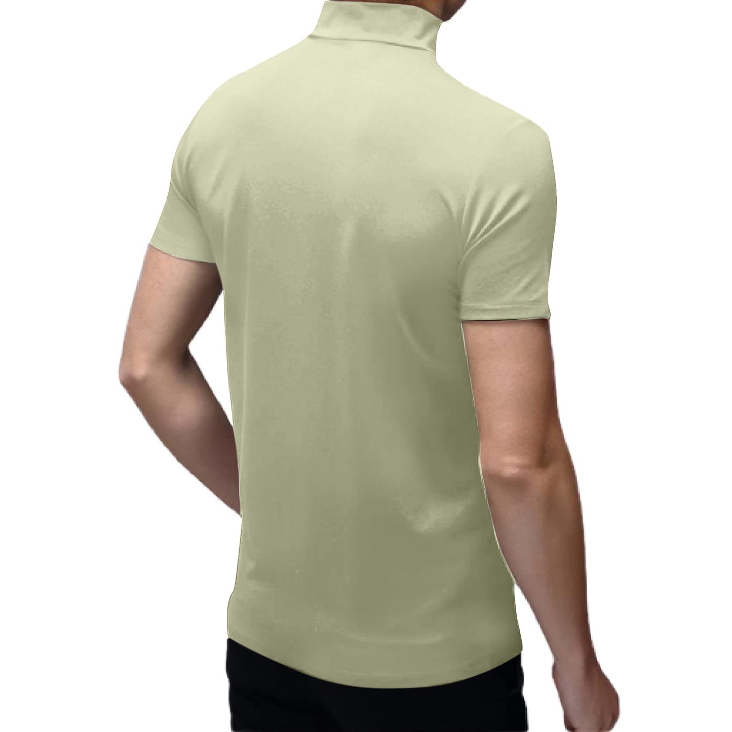 Mens Short Sleeve Turtleneck Tops