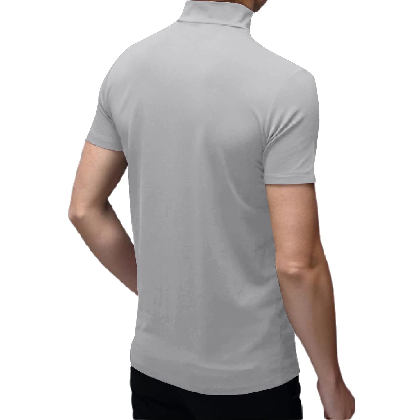 Mens Short Sleeve Turtleneck Tops
