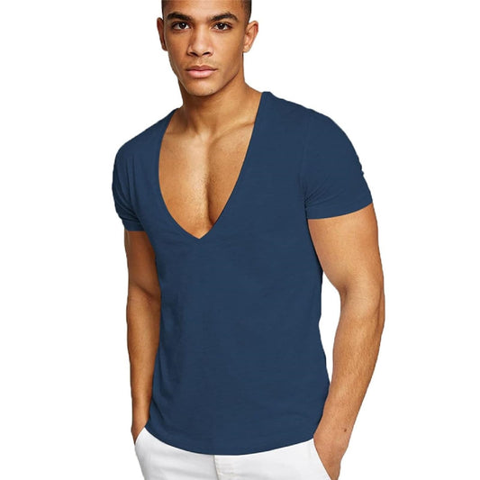 Mens V Neck Short Sleeve Tops