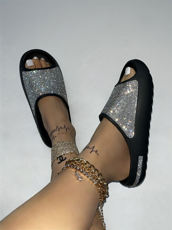 Chanclas de EVA con diamantes brillantes 