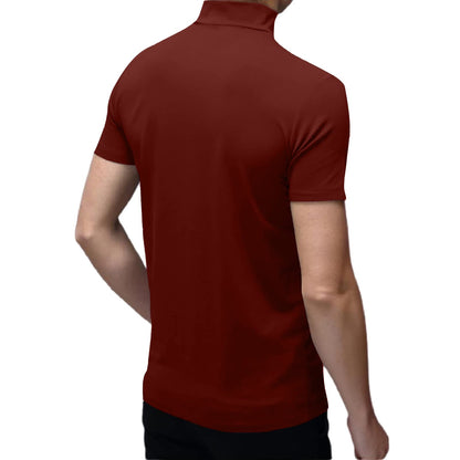 Mens Short Sleeve Turtleneck Tops