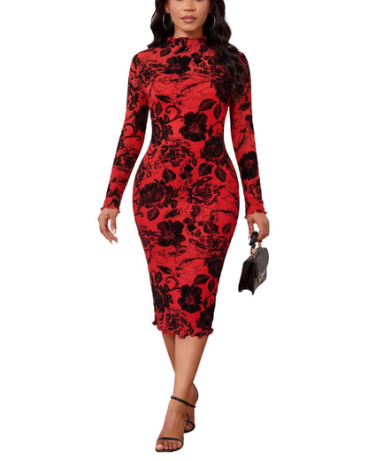 Floral Print Midi Dress