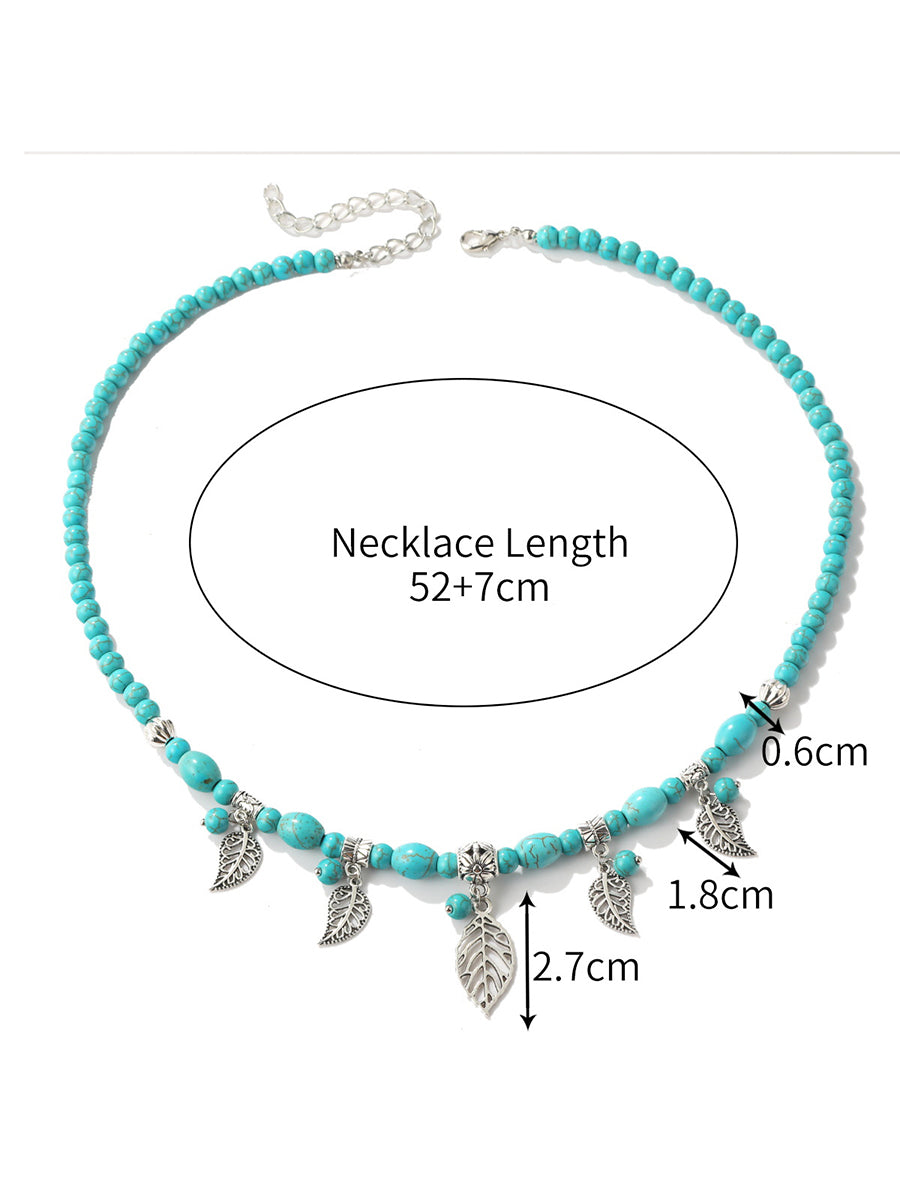 Bohemian Turquoise Earring Bracelet Necklace Sets