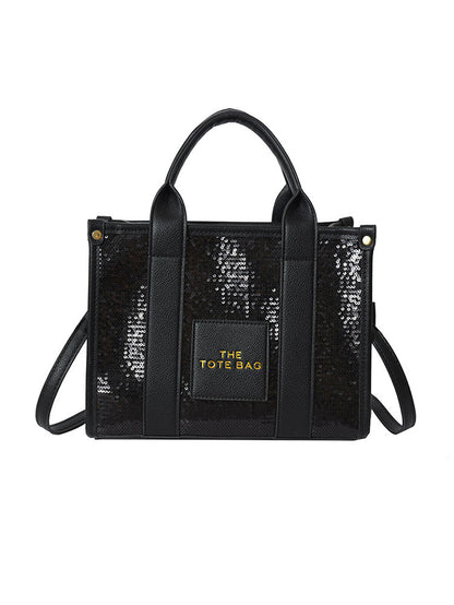 PU Glitter Sequins Versatile Travel Tote Bag