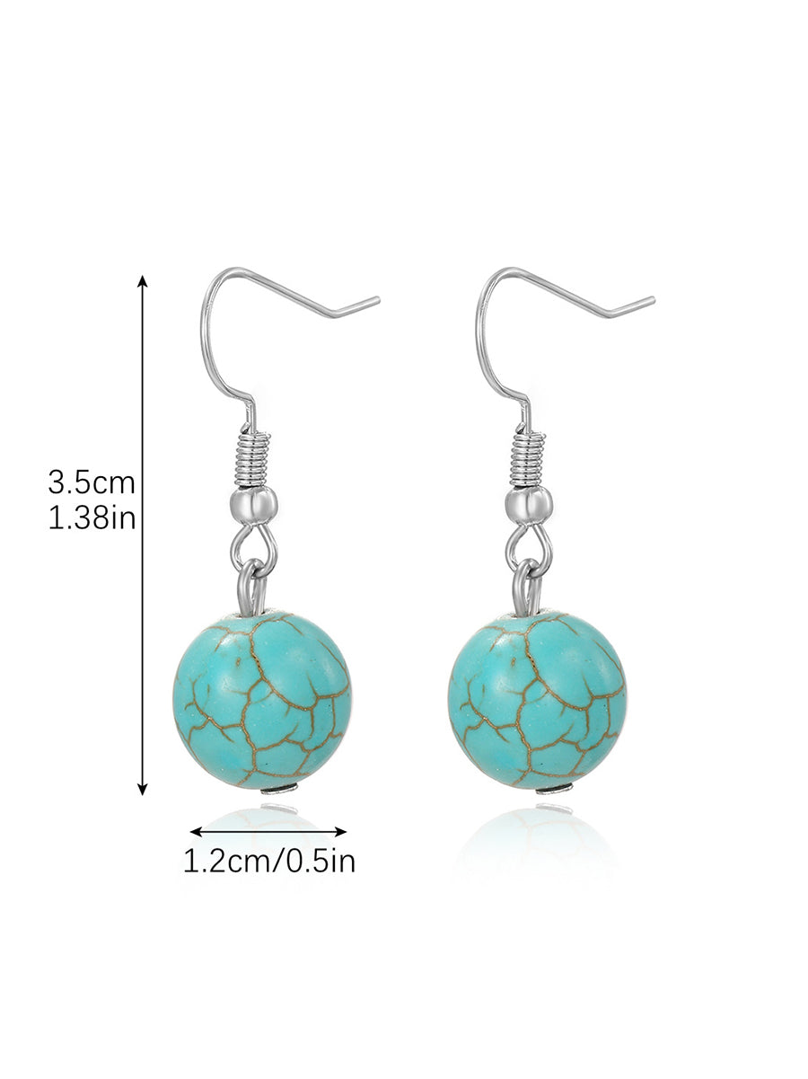 Bohemian Turquoise Earring Bracelet Necklace Sets