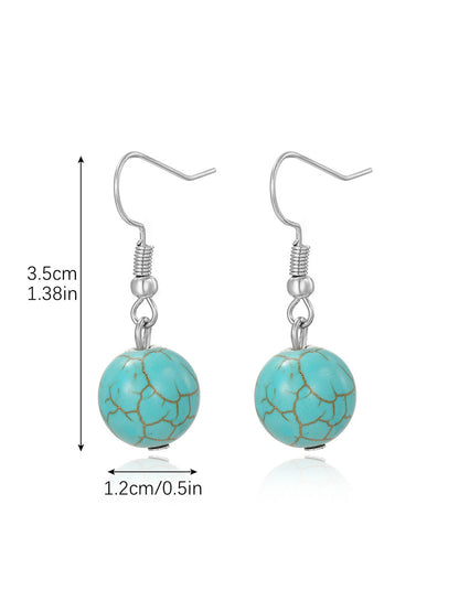 Bohemian Turquoise Earring Bracelet Necklace Sets