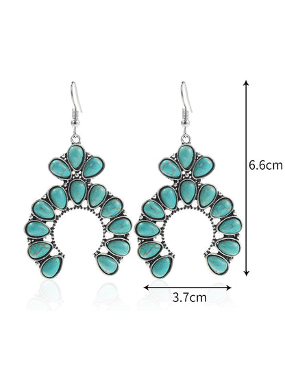 Bohemian Turquoise Earring Bracelet Necklace Sets