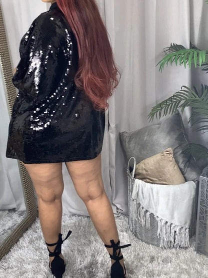 Minivestidos de malla con lentejuelas y estampado de letras 