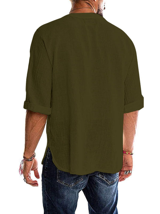 Mens Short Sleeve Drawstring Top