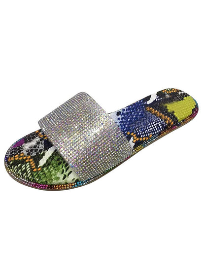 Rhinestone Flat Slide