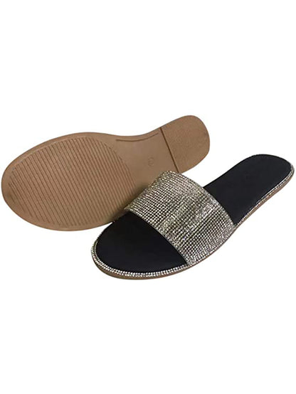 Rhinestone Flat Slide
