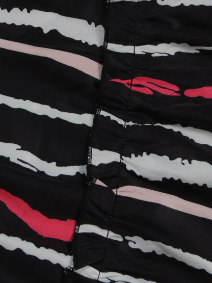 One-Shoulder Striped  Backless Maxi Dress