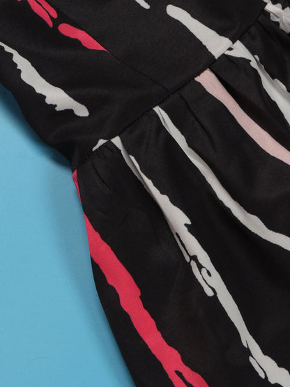 One-Shoulder Striped  Backless Maxi Dress