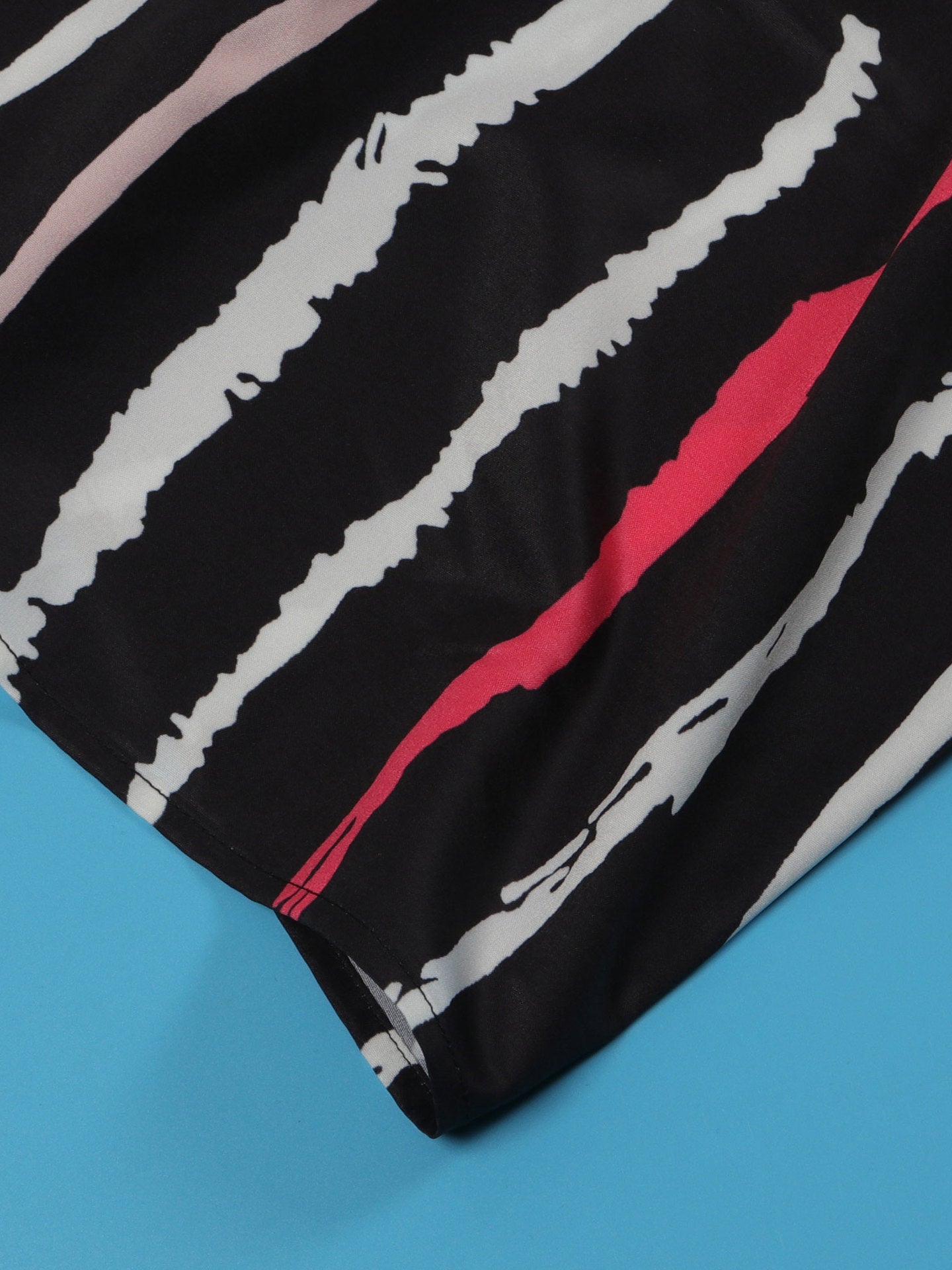 One-Shoulder Striped  Backless Maxi Dress