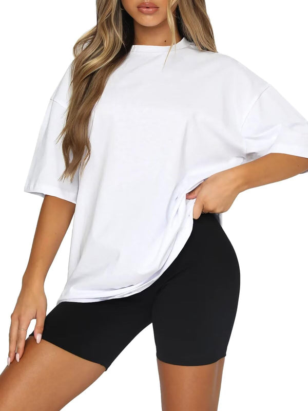 Two Piece Crew Neck Top Short Pants