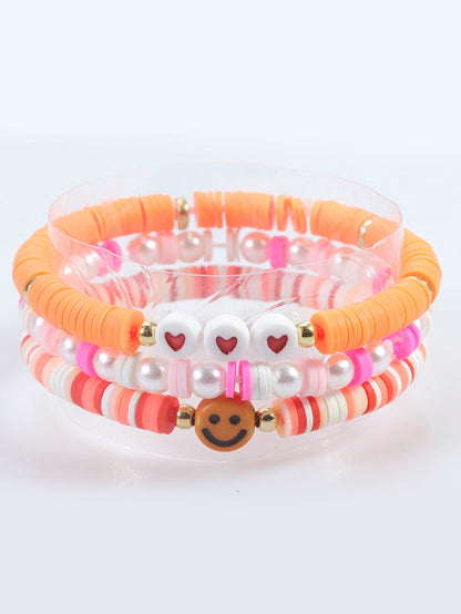 Multicolor Letter Bead Bracelet Polymer Clay Set