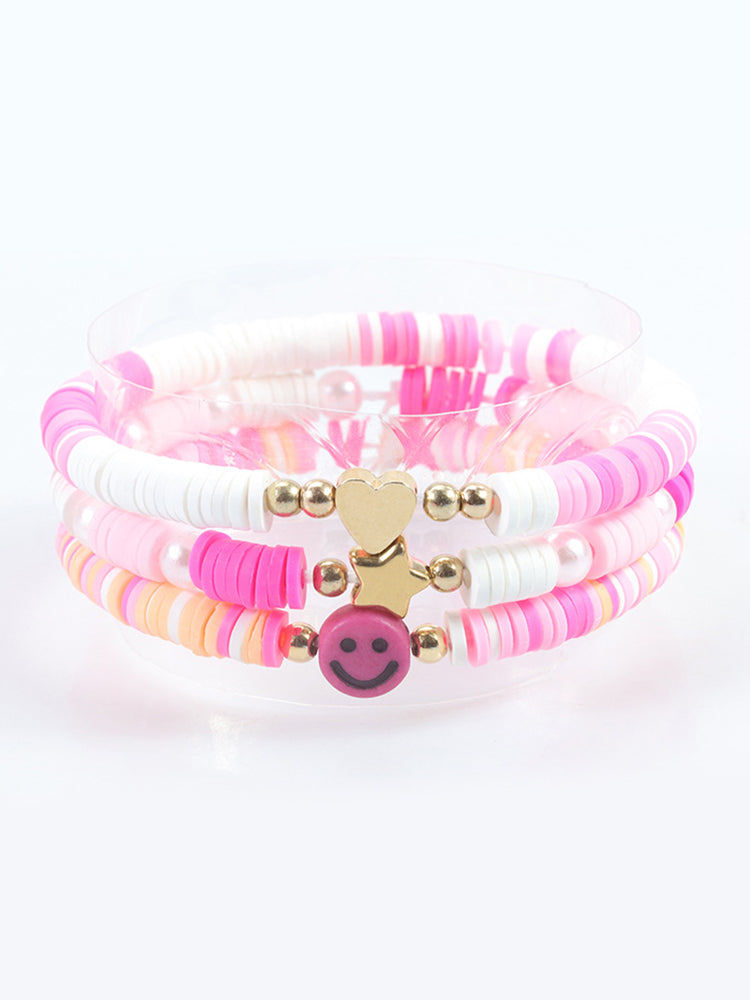Multicolor Letter Bead Bracelet Polymer Clay Set
