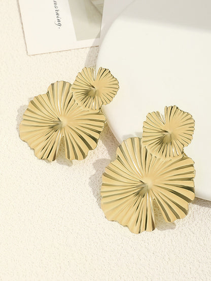 Pendientes Flor Metalizada 