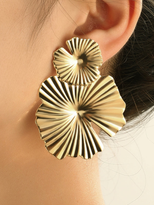 Metallic Flower Earrings