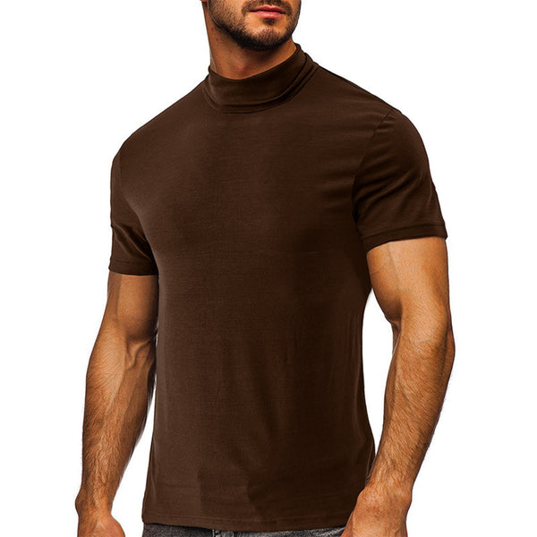 Tops de manga corta con cuello simulado para hombre