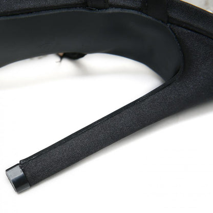 Rhinestone Fringe Ankle-Wrap Stiletto Heels