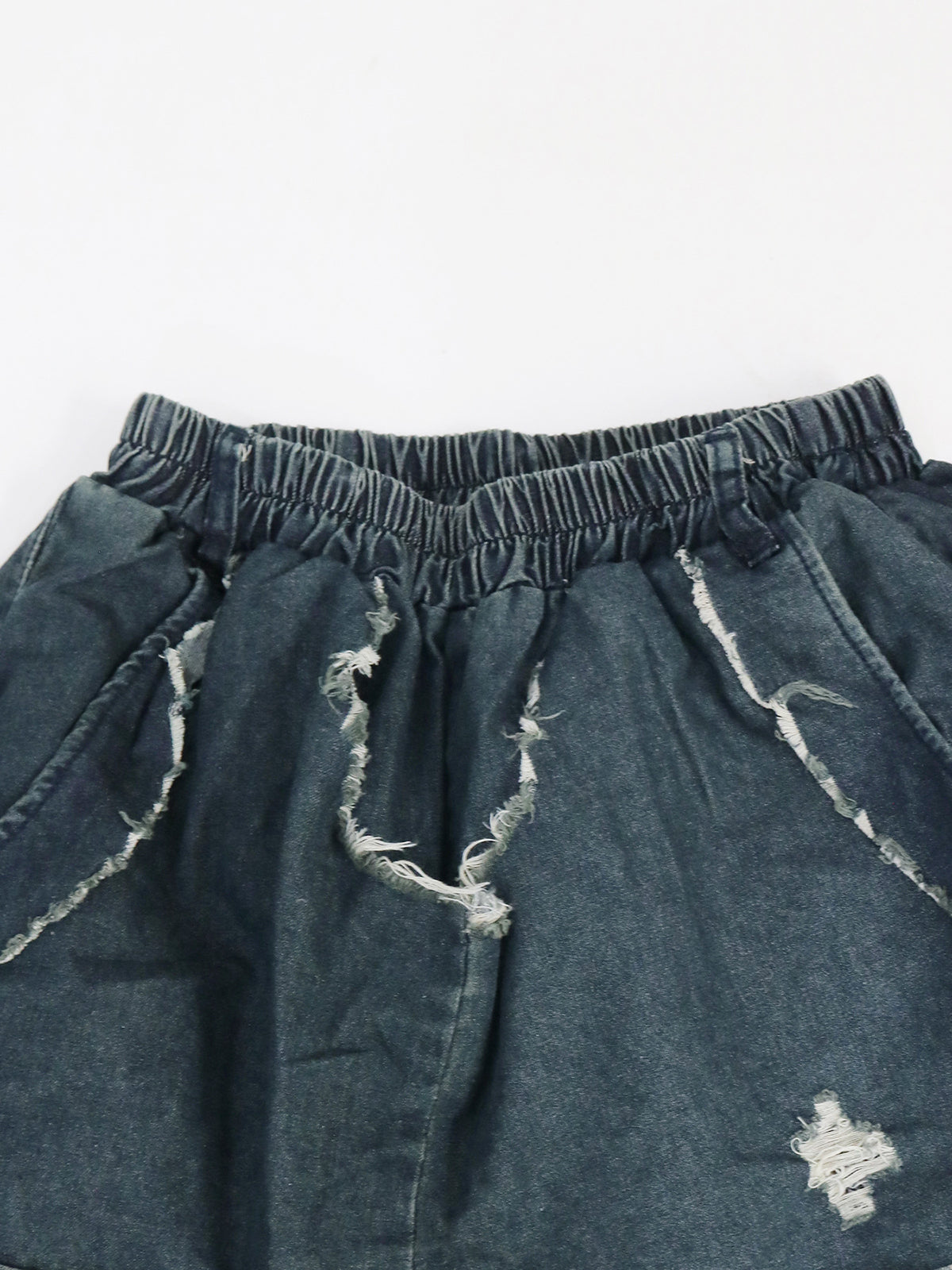 Distressed  Denim Harem Pants