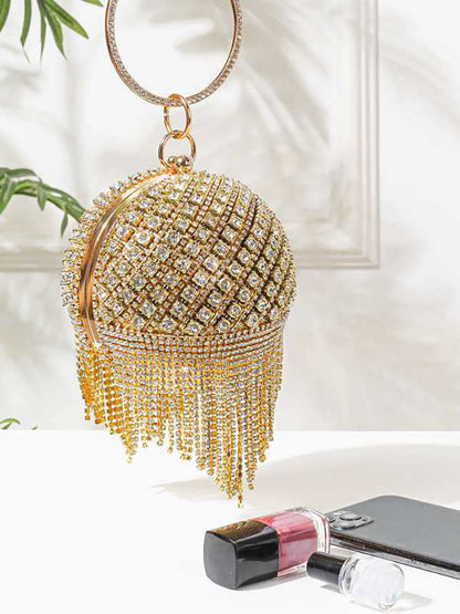 Bolsos de bolas con borlas de diamantes de imitación