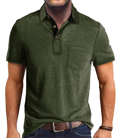 Mens Short Sleeve with Pocket Polo