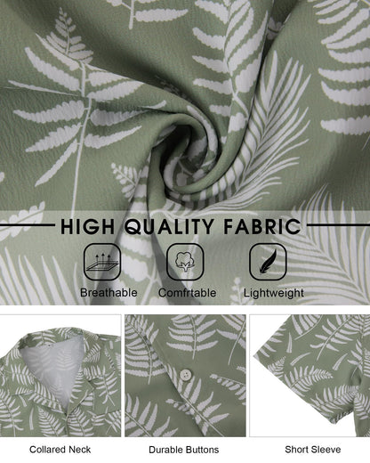 Mens Short Sleeve Button Down Beach Shirts