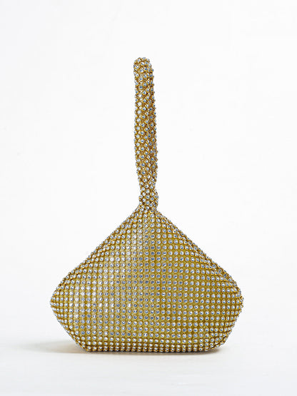 Clutch de noche con triángulo de diamantes de imitación 