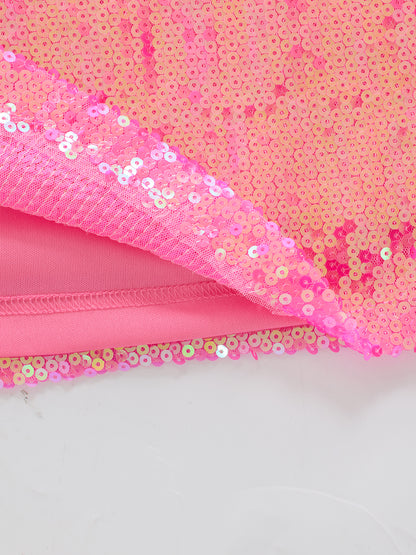 Sparkly Sequin T-Shirt Mini Dress